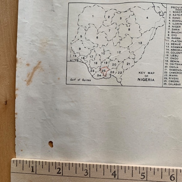 Old Nigeria Owerri Province Map - Wall Decor - Vintage - Picture 4 of 4